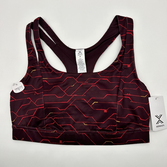 Xersion Women's Burgundy Hi Tech Medium Support Sports Bra Size M L XXL - Picture 6 of 13
